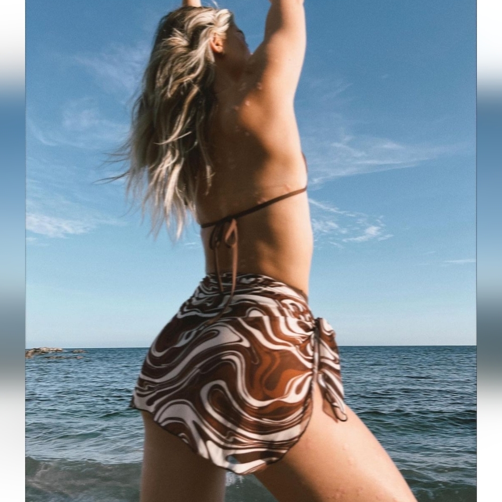 Toluca Swim Mila Wrap Skirt in Cappuccino